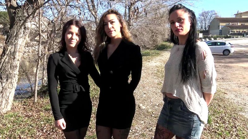 Heivy, Kinahaya and Angelina, three beautiful sluts in an orgy!